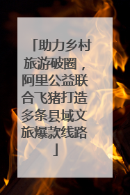 助力乡村旅游破圈，阿里公益联合飞猪打造多条县域文旅爆款线路